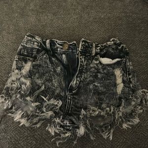 Dark wash shorts